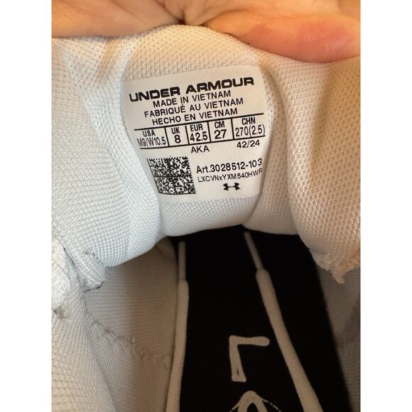 Under Armour UA Lockdown 7 Men 9 Women 10.5 White NICE MSRP 70$ - Picture 2 of 8